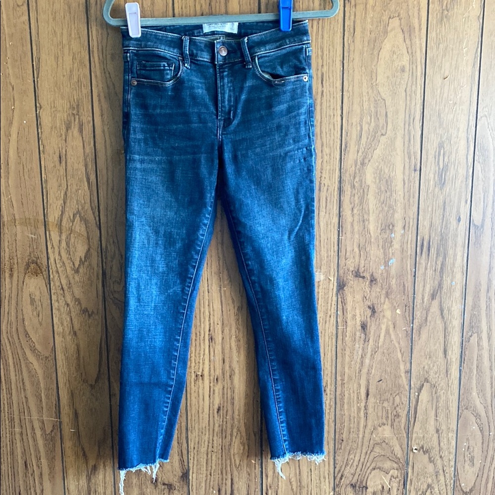 Abercrombie & Fitch Blue Ankle Cropped Jeans